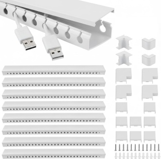 Maskownica Samoprzylepny kanał kablowy Alritz 9 sztuk, osłona kablowa