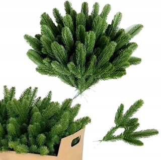 Świąteczne Gałązki Świerkowe PE 24cm Dekoracje na Stroik Wieniec Girlanda