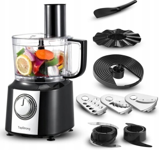 TopStrong wielofunkcyjny Robot kuchenny 800 W czarny 6 funkcji