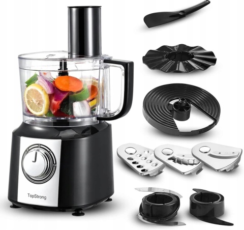 TopStrong wielofunkcyjny Robot kuchenny 800 W czarny 6 funkcji