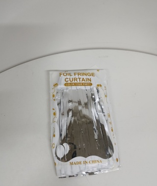 KURTYNA DEKORACYJNA MATOWA SREBRNA 1x2m