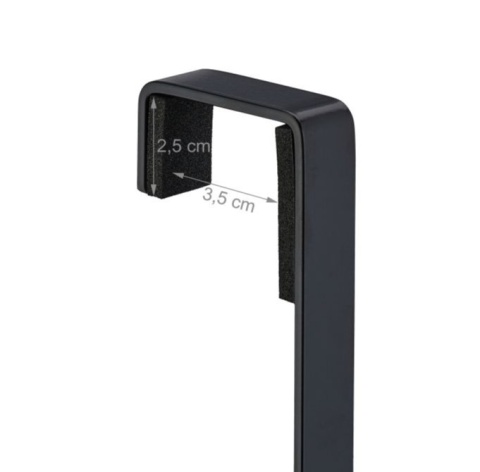 Wieszak bezinwazyjny Relaxdays czarny drzwi, grzejnik