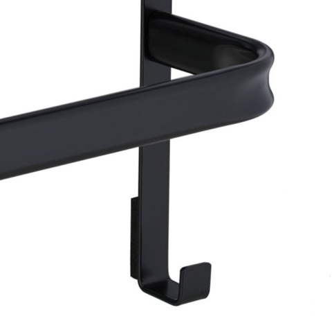 Wieszak bezinwazyjny Relaxdays czarny drzwi, grzejnik