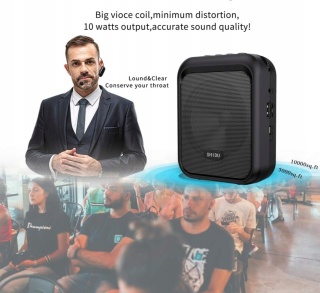 Wzmacniacz głosu, Głośnik przenośny Shidu S40 czarny 10 W