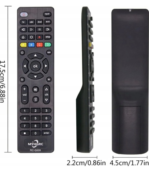 ZAMIENNY PILOT UNIWERSALNY DO TELEWIZORA MYHGRC RC-G009