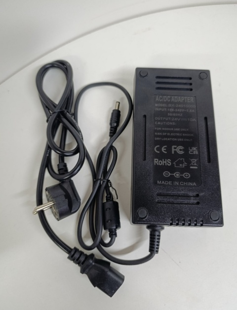 ZASILACZ AC 100 V-240 V DC 24V 10A WIELOKROTNE ZABEZPIECZENIE