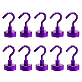 Zestaw 10 Super Mocnych Haczyków Magnetycznych 5 kg+ Magnesy Neodymowe