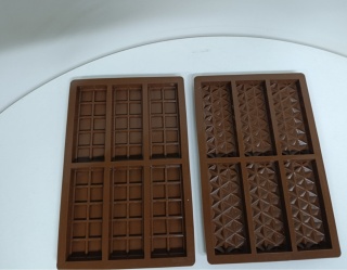 Zestaw 2 Silikonowych Foremek do Tabliczek Czekolady DUBAJSKIEJ 26x17cm, mydła DIY