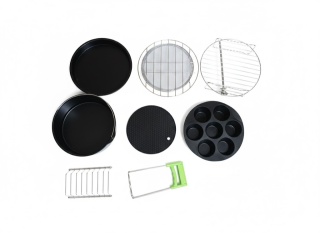 Zestaw Akcesoriów do Frytkownicy Beztłuszczowej AirFryer – 8 El. + 4 patyczki szaszłyk