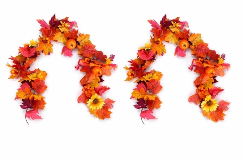 2X girlanda świetlna jesienna dekoracyjna liście klonu 2 x 150 cm