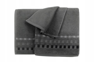 2 szt zestaw Ręcznik bawełniany frotte 50x100 cm grafitowy