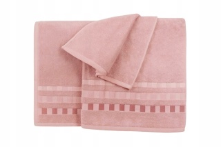 2 szt zestaw Ręcznik bawełniany frotte 50x100 cm różowy