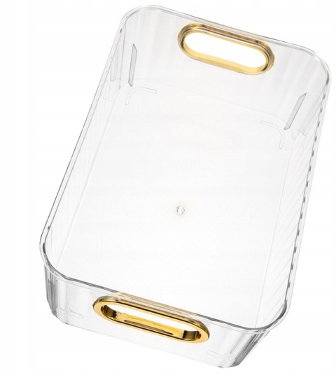 4 SZT organizer do przechowywania, pojemnik ze złotymi uchwytami