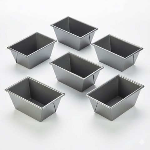 6 szt foremki do pieczenia chleba, ciasta 16x11x7 cm powłoka nieprzywierająca