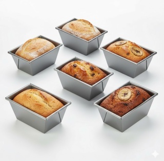 6 szt foremki do pieczenia chleba, ciasta 16x11x7 cm powłoka nieprzywierająca