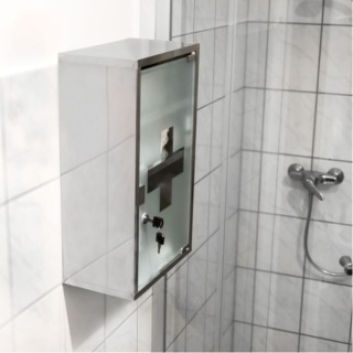 Apteczka domowa EMERGENCY XL, szafka Relaxdays