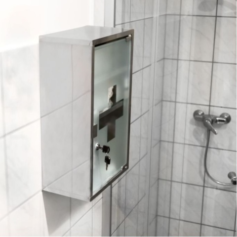 Apteczka domowa EMERGENCY XL, szafka Relaxdays