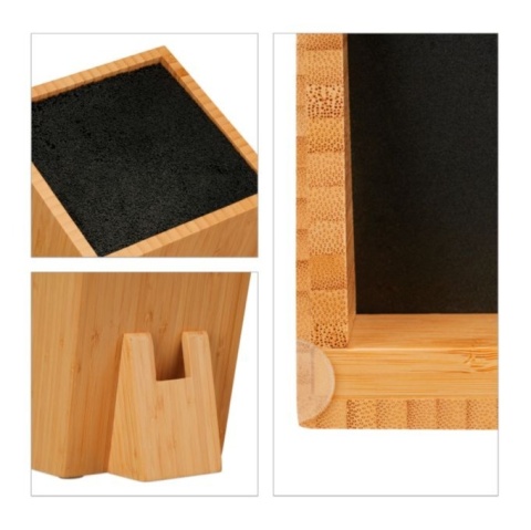 Bambusowy blok na noże Relaxdays