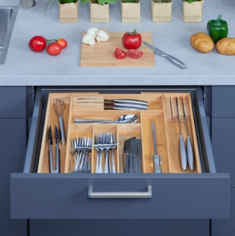 Bambusowy wkład na sztućce rozsuwanyRelaxdays