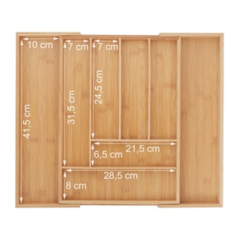 Bambusowy wkład na sztućce rozsuwanyRelaxdays