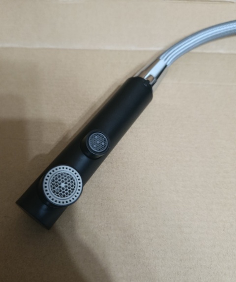 Bateria Kuchenna Trójdrożna do Filtra czarna Wyciągana Wylewka