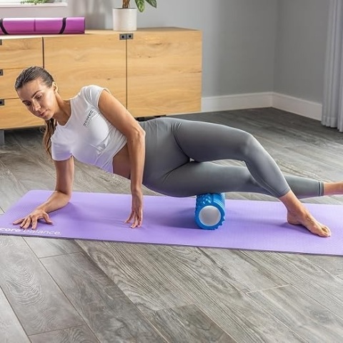 CORE BALANCE wałek masażer roller piankowy do masażu głębokiego niebieski