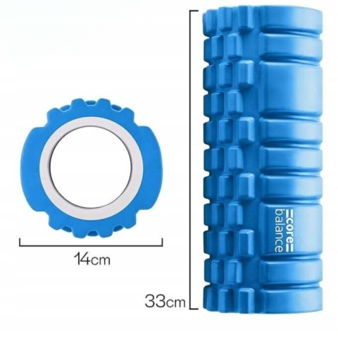 CORE BALANCE wałek masażer roller piankowy do masażu głębokiego niebieski