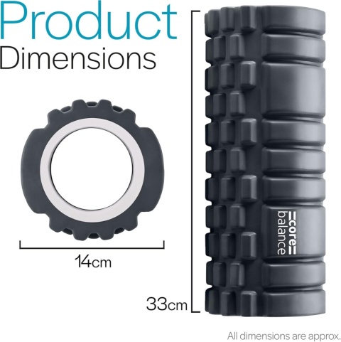 CORE BALANCE wałek masażer roller piankowy do masażu głębokiego czarny