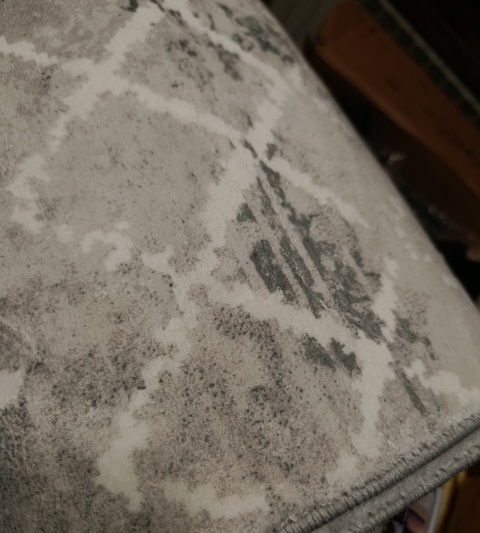 Chodnik do przedpokoju 214x60 cm – Nowoczesny wzór szaro-biały