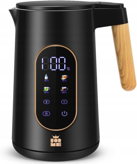 Czajnik elektryczny regulacja temperatury czarny 1,7 l ForMe 2200 W