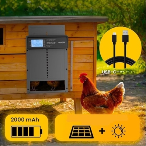 DRZWI DO KURNIKA OKKÖBI AUTOMATYCZNE SOLARNE TIMER + PILOT