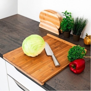 Deska dwustronna do krojenia Relaxdays bambus 45x38 cm