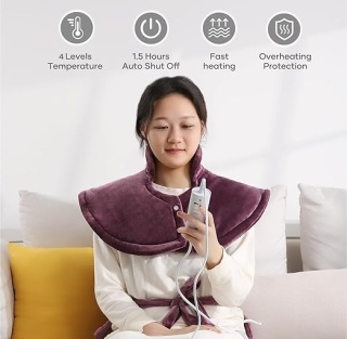 Elektryczna kamizelka, poduszka rozgrzewająca plecy ramiona kark 60x85cm