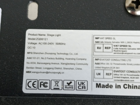 Profesjonalna lampa LED – Stage Light 200 W ZQ06121,lampa sceniczna