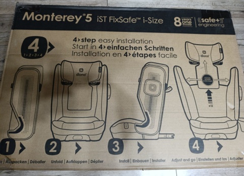 Fotelik samochodowy Diono Monterey 5 FixSafe - plecak Yellow