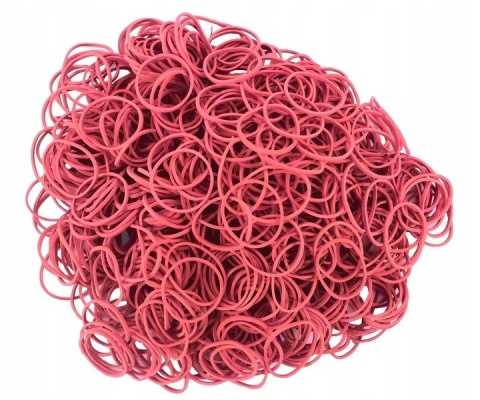 Gumki recepturki 500 szt czerwone