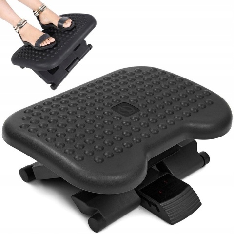 HUANUO Regulowany podnóżek pod biurko 11 x 34 x 45,7 cm czarny