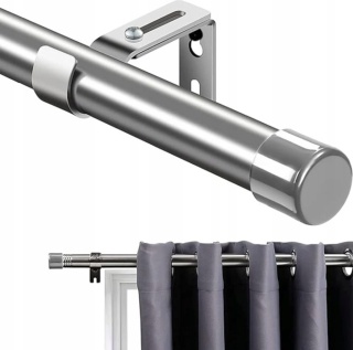 KARNISZ TELESKOPOWY REGULOWANY 72-326cm 20mm SREBRNY