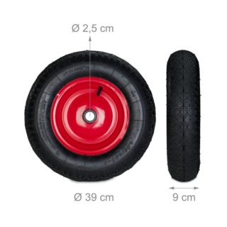 Koło do taczki 4.80 4.00-8 z adapterami Relaxdays