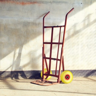 Koło, zestaw 2 kół 260x85 mm do wózka transportowego Relaxdays