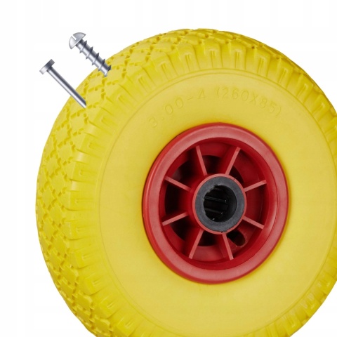 Koło, zestaw 2 kółek 260x85 mm do wózka transportowego Relaxdays