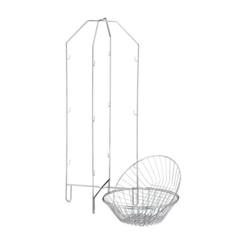 Kosz na owoce metal szary 3 poziomy Relaxdays