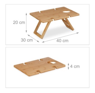Kwadratowy bambusowy stół stolik piknikowy na wino