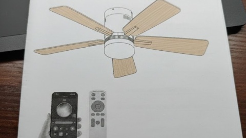 LAMPA Z WIATRAKIEM SUFITOWA WIATRAK LED WENTYLATOR SUFITOWY 105 CM PILOT - wada