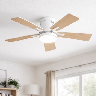 LAMPA Z WIATRAKIEM SUFITOWA WIATRAK LED WENTYLATOR SUFITOWY 105 CM PILOT