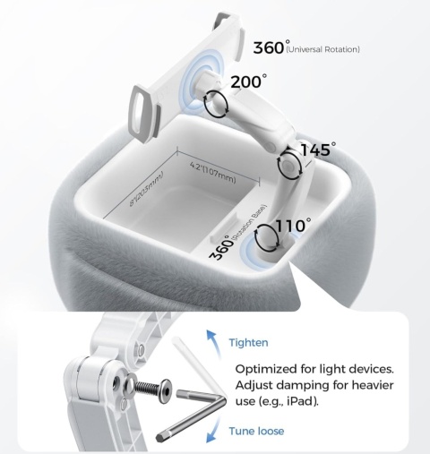 LULULOOK – Miękka Poduszka i Uchwyt na Tablet/Telefon 2w1