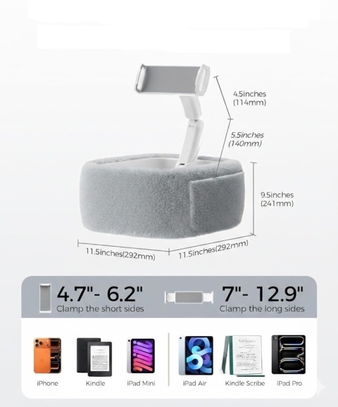 LULULOOK – Miękka Poduszka i Uchwyt na Tablet/Telefon 2w1