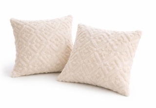 MIULEE Poszewka dekoracyjna biała 60 x 60 cm Zestaw 2 sztuk