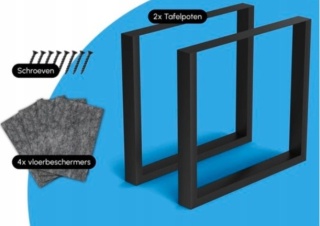 Nogi metalowe loftowe do stołu, biurka industrialne 2szt. 80x72 cm