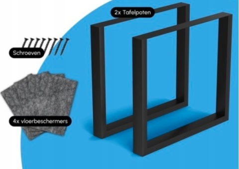 Nogi metalowe loftowe do stołu, biurka industrialne 2szt. 80x72 cm